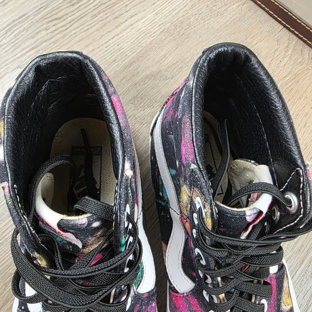 Vans SK8 Hi Tops Galaxy Print Sneakers Size 7.5 - Picture 4 of 10
